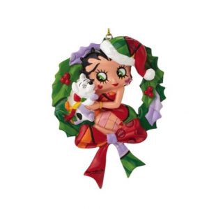 Betty Boop By Britto Xmas Wreath Ornament