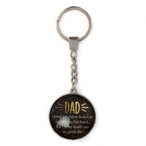 Keyring Black Marble DAD I Know You Have