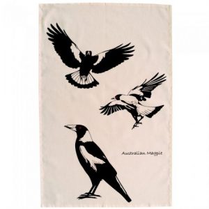 Australian Magpie Cotton Tea Towel