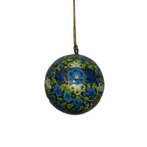 Blue And Green Floral Bauble