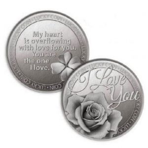 Lucky Coin I Love You Rose