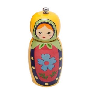 Russian Doll Pepper Mill Yellow 16cm