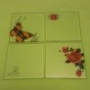 Butterfly Yellow And Rose Glass Coasters