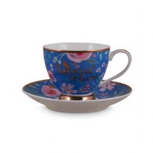 Special Mum Blue Floral Teacup