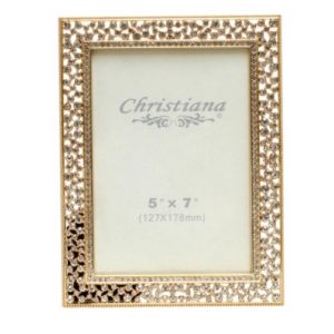 Gold Picture Frame With Austrian Crystals