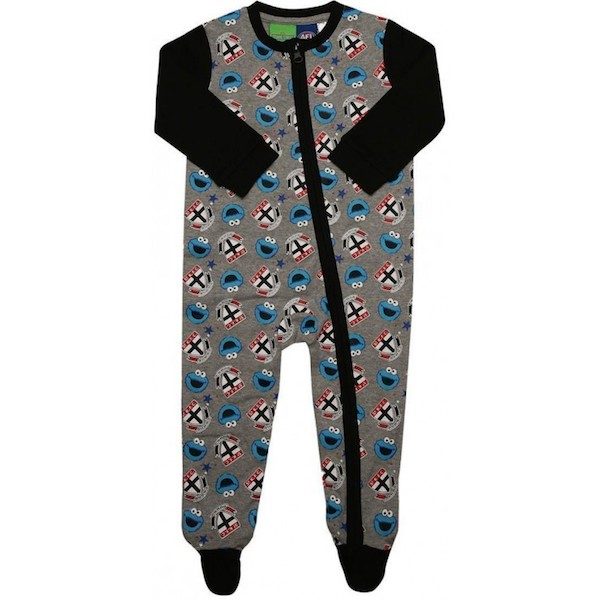 Keep your little one cozy and warm with this St Kilda AFL Sesame St Baby Romper.