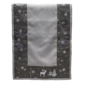 Grey Snowflake Table Runner