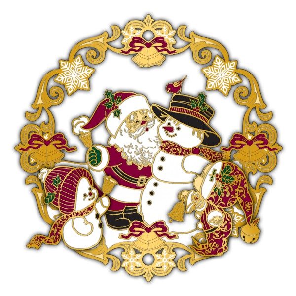 Adornment 3D Ornament Santa Meets Snowman