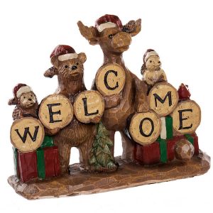 Country Moose Welcome Figurine