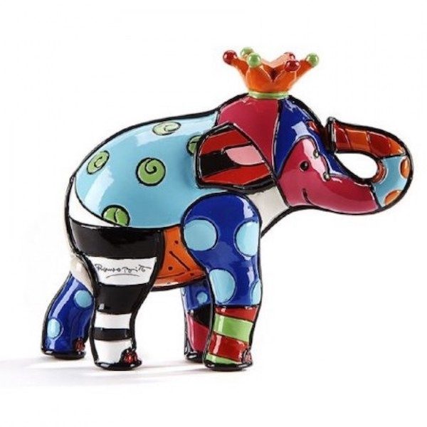 Romero Britto Mini Elephant Orange