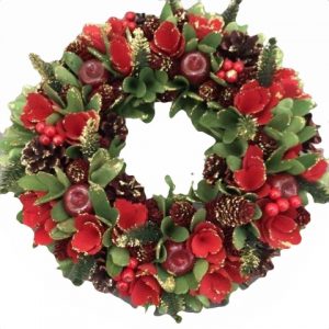 Festive Christmas Wreath 34cm