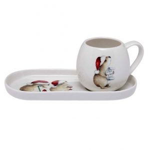 Ashdene Plum Pudding Wombat Mug and Plate Set