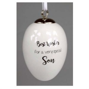 Best Wishes Son Ceramic Egg