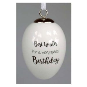 Best Wishes Special Birthday Ceramic Egg