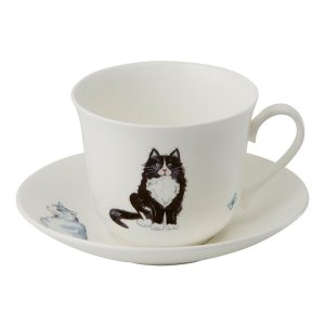 Roy Kirkham Cats Breakfast Cup And Saucer