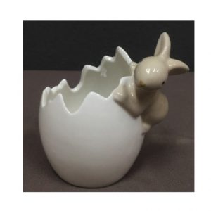 Porcelain Egg Holder With Bunny