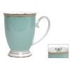 Doiley Butterfly Teal Pedestal Mug