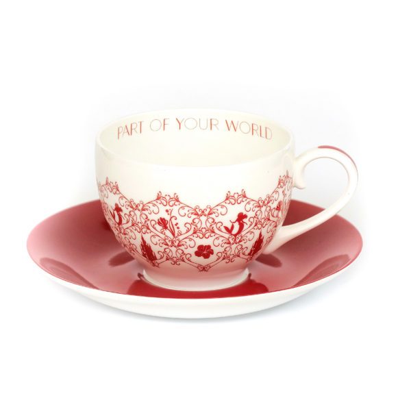 English Ladies Ariel Story Cup And Saucer