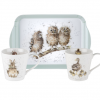 Royal Worcester Wrendale Twin Mug And Tray Set