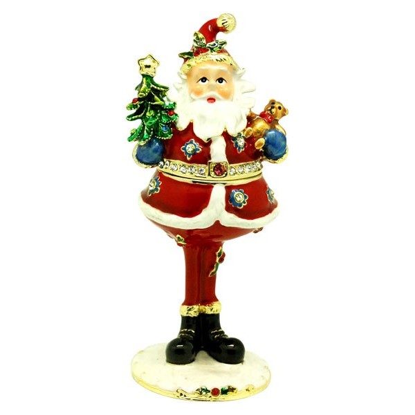 Tall Santa Trinket Box - Tilly's Timeless Treasures