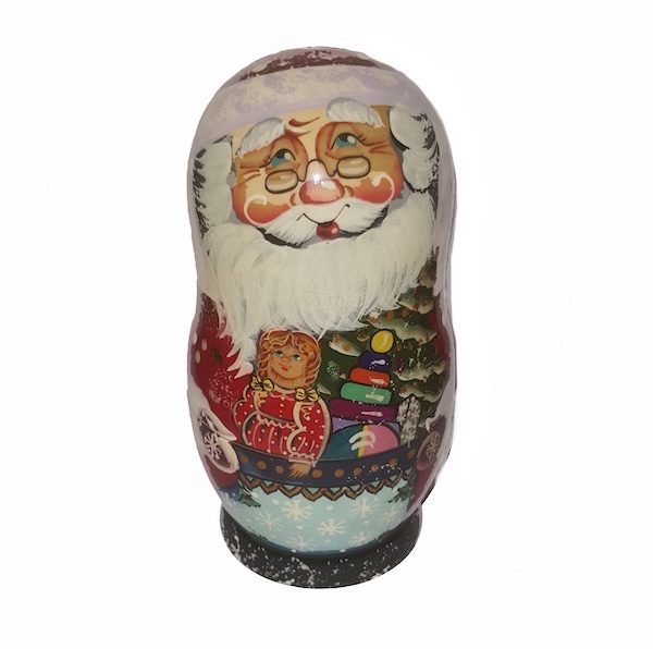 Santa Korobnik With Decorations 16cm