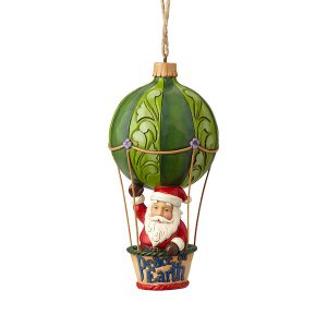 Jim Shore Santa In Hot Air Balloon Ornament