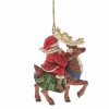 Jim Shore Santa Riding Reindeer Ornament