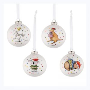 Barney Christmas Baubles 4 Pack