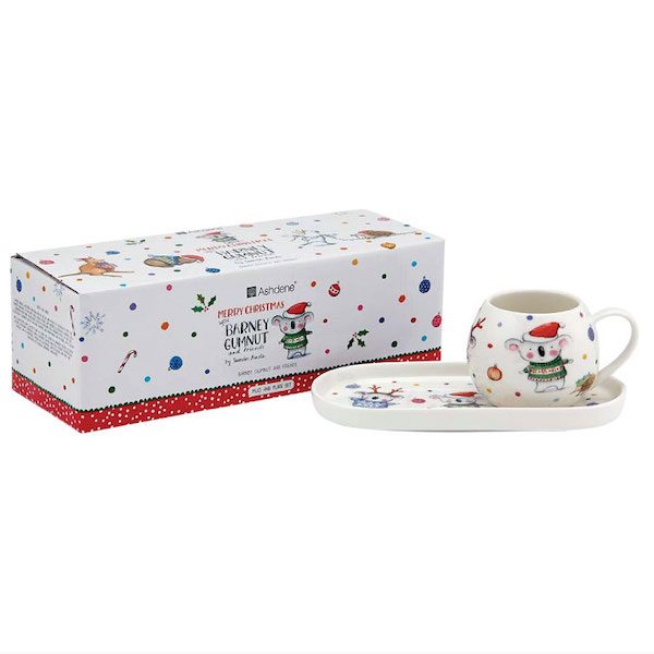 Christmas Mug And Tray Set Barney Gumnut