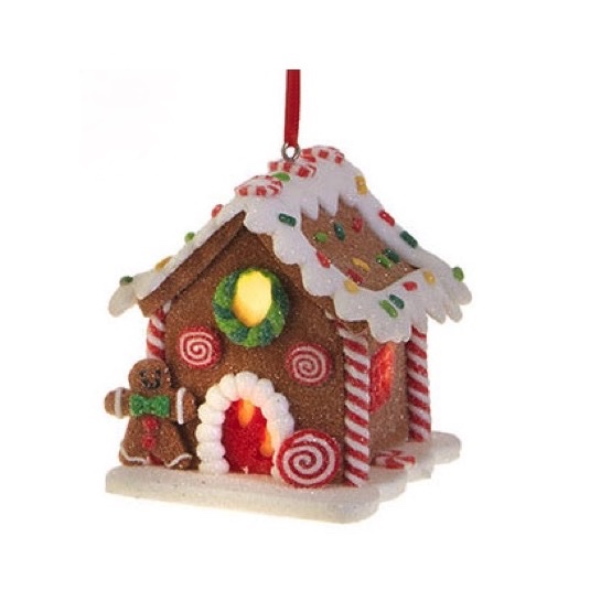 Lighted Gingerbread House Led Ornament - Tilly's Timeless Treasures