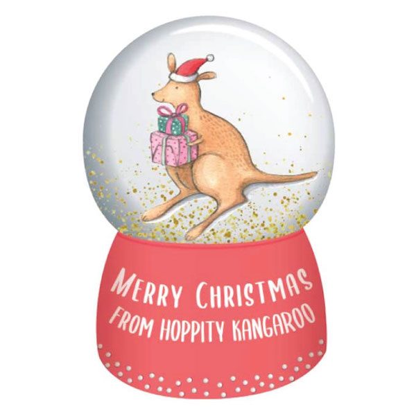 Barney Christmas Snowglobe Hoppity Kangaroo