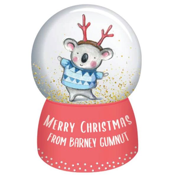 Barney Christmas Snowglobe Barney Gumnut