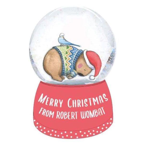 Barney Christmas Snowglobe Robert Wombat