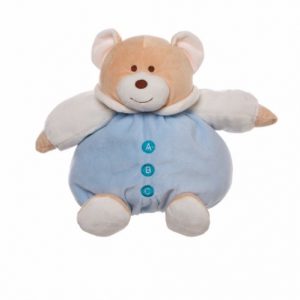 Snuggles Roly Poly Teddy Bear Blue 15cmST