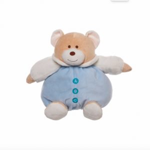 Snuggles Roly Poly Teddy Bear Blue 25cmST