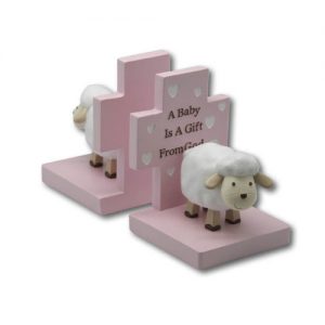 Pink Bookends - Sheep
