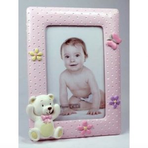 Teddy Baby Girl Photo Frame 4 x 6