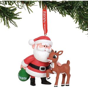 Rudolph With Santa Christmas Ornament