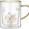 Ashdene Honey Bee Glass Double Walled Mug