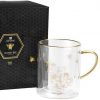 Ashdene Honey Bee Glass Double Walled Mug