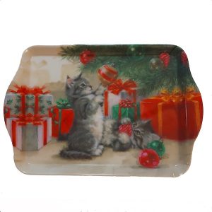 Christmas Playful Kittens Scatter Tray