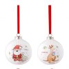 Barney Saves Christmas Baubles 4 Pack