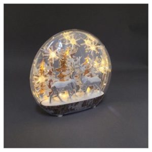 Prancing Deers Led Diorama