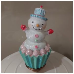 Christmas Candy Cupcake - Snowman