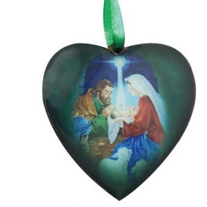 Christmas Heart Ornament - Nativity