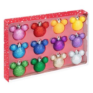 Disney Christmas Glitter Baubles Set