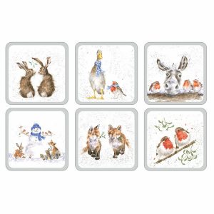 Pimpernel Wrendale Christmas Coasters