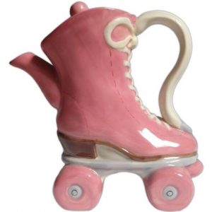 Pink Roller Skates Teapot