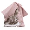 Pimpernel Wrendale Tea Towel - Pink Rabbit