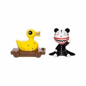 Salt And Pepper Shaker Set Scary Teddy & Killer Duck